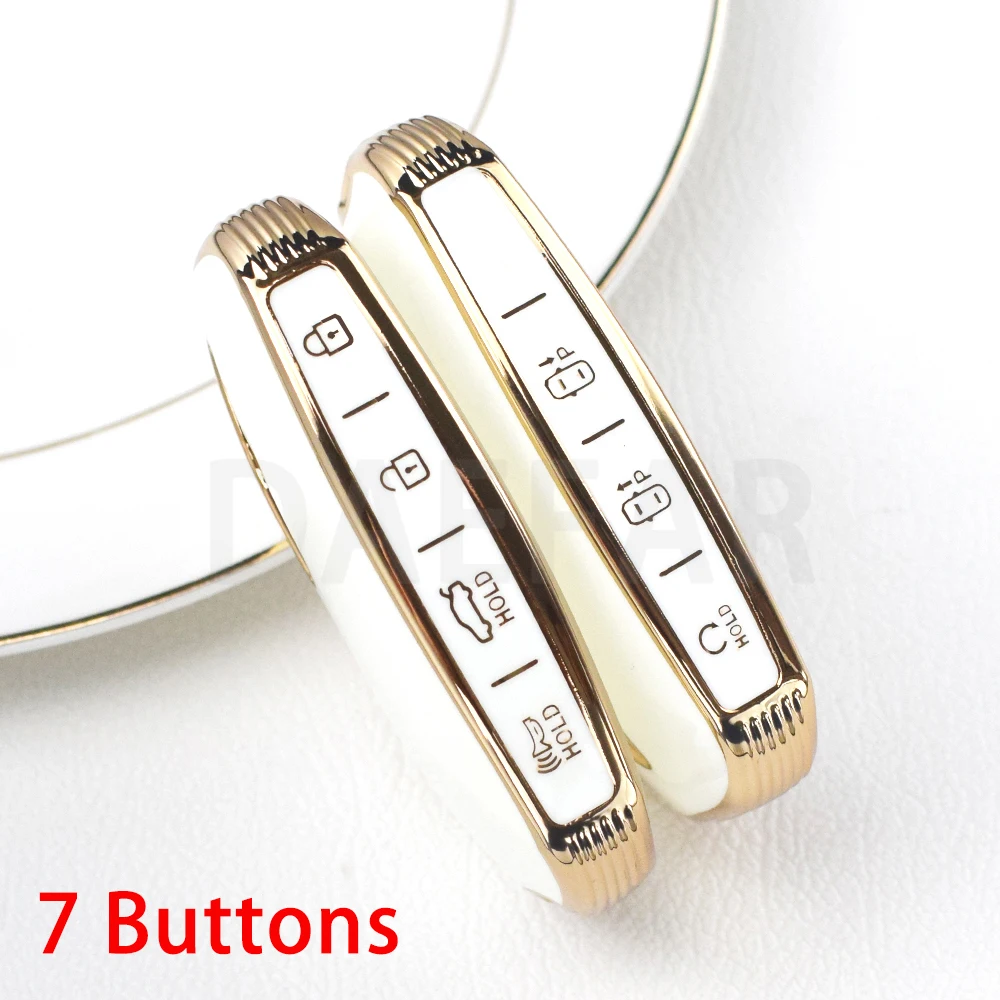 6 7 8 Buttons TPU Car Key Fob Case Key Shell for Hyundai Genesis GV60 G90 2022 2023 Car Key Cover Keychain Accessories