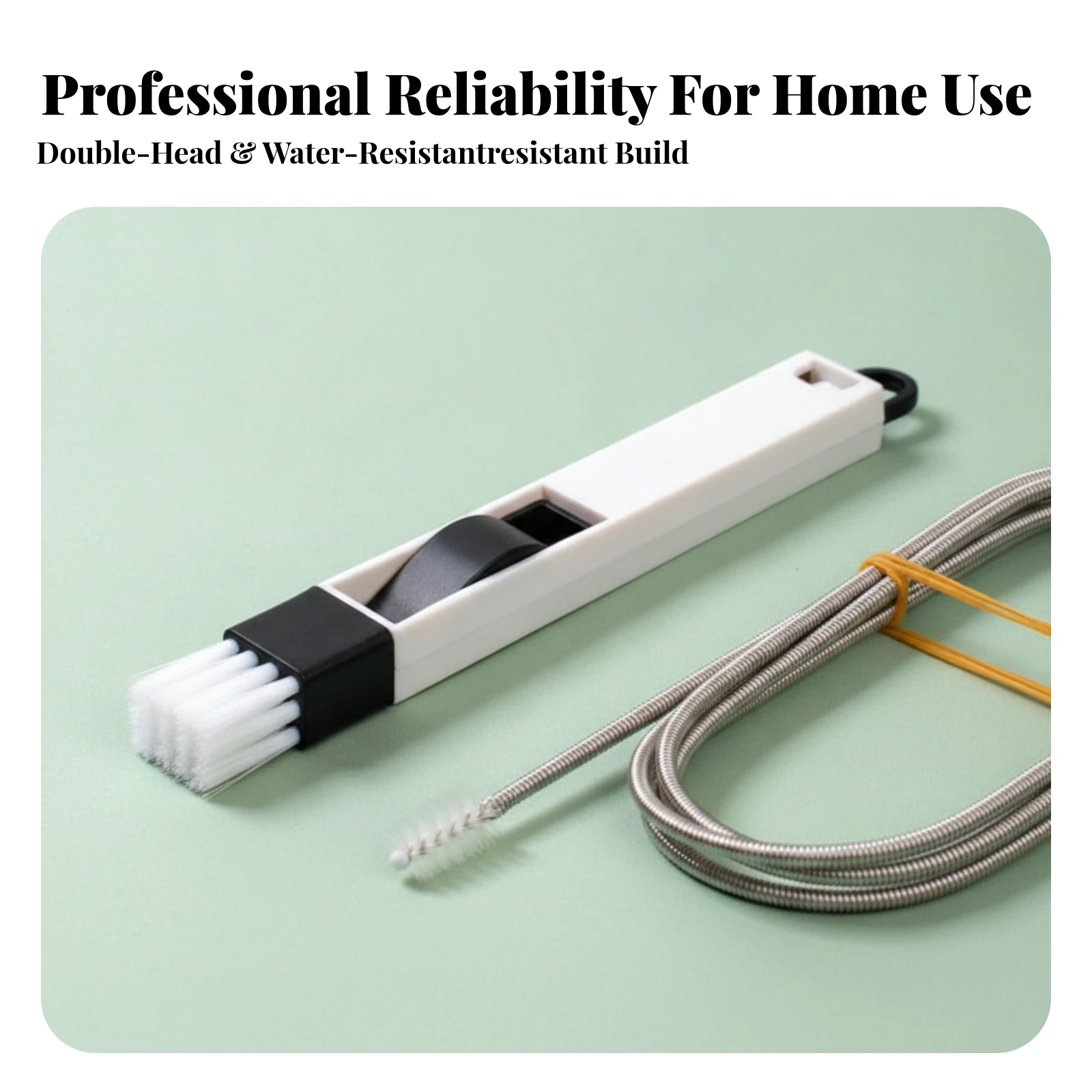 Drain Cleaning Tool with Brush Long-Reach Drain Line Cleaning Brush Flexible Spring Pipe Unclogger Bendable for Homeowners