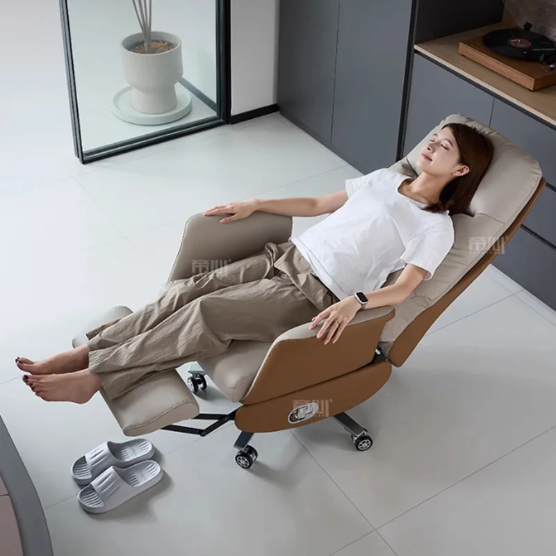 Kursi Kantor Nyaman Komputer Sandaran Kaki Ergonomis Kursi Kantor Santai Belajar Tahta Furnitur Trendi Silla Oficina