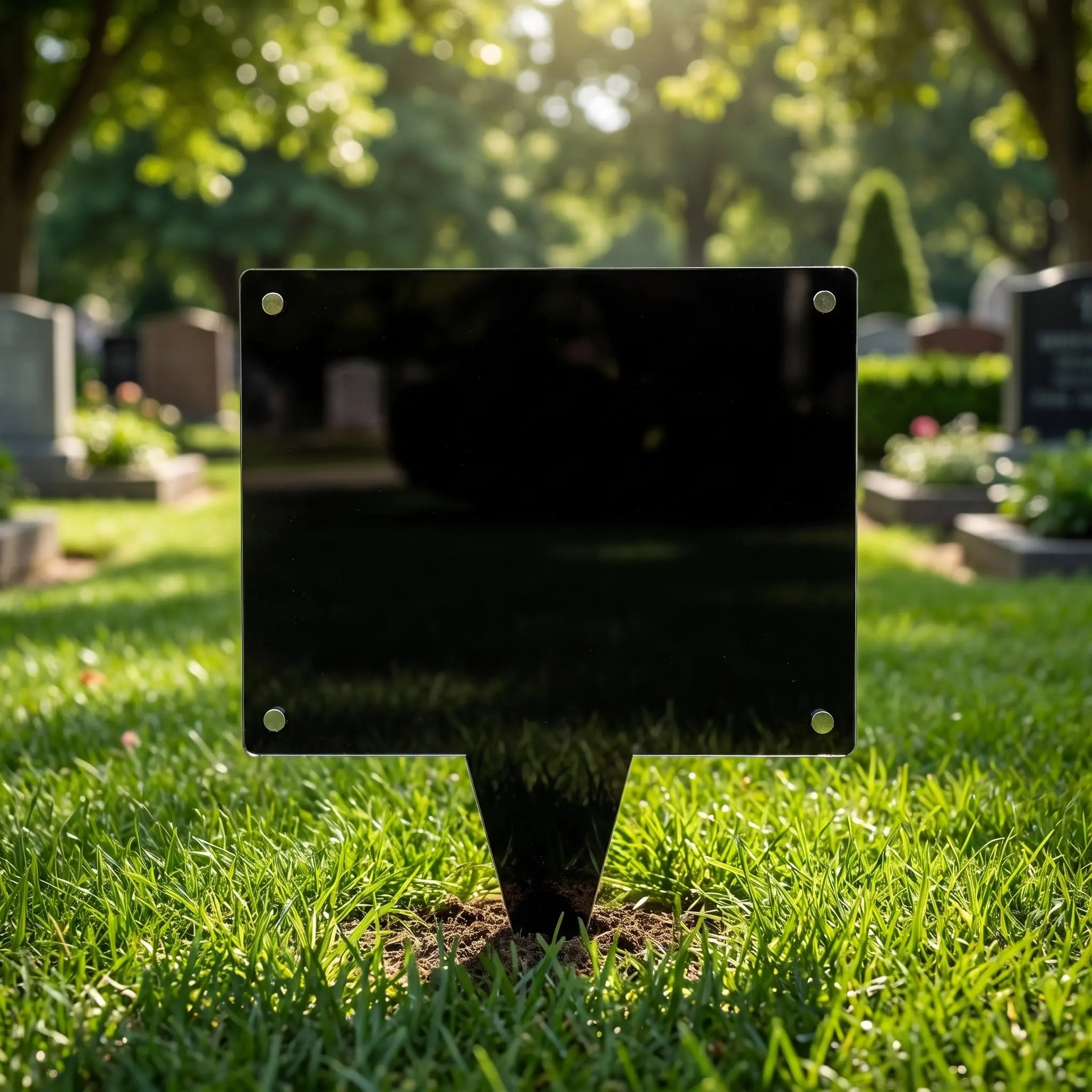 Waterproof Graveyard Photo Frame 11x9 Acrylic Cemetery Memorial Frame Ground Stake Outdoor Weatherproof Grave Photo Holder