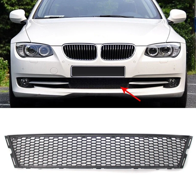 

Аксессуары для BMW 3 серии E92, E93, LCI 2011-2013, Нижний Бампер, сетка с Сотами, чехлы 51117227889, Черный ABS