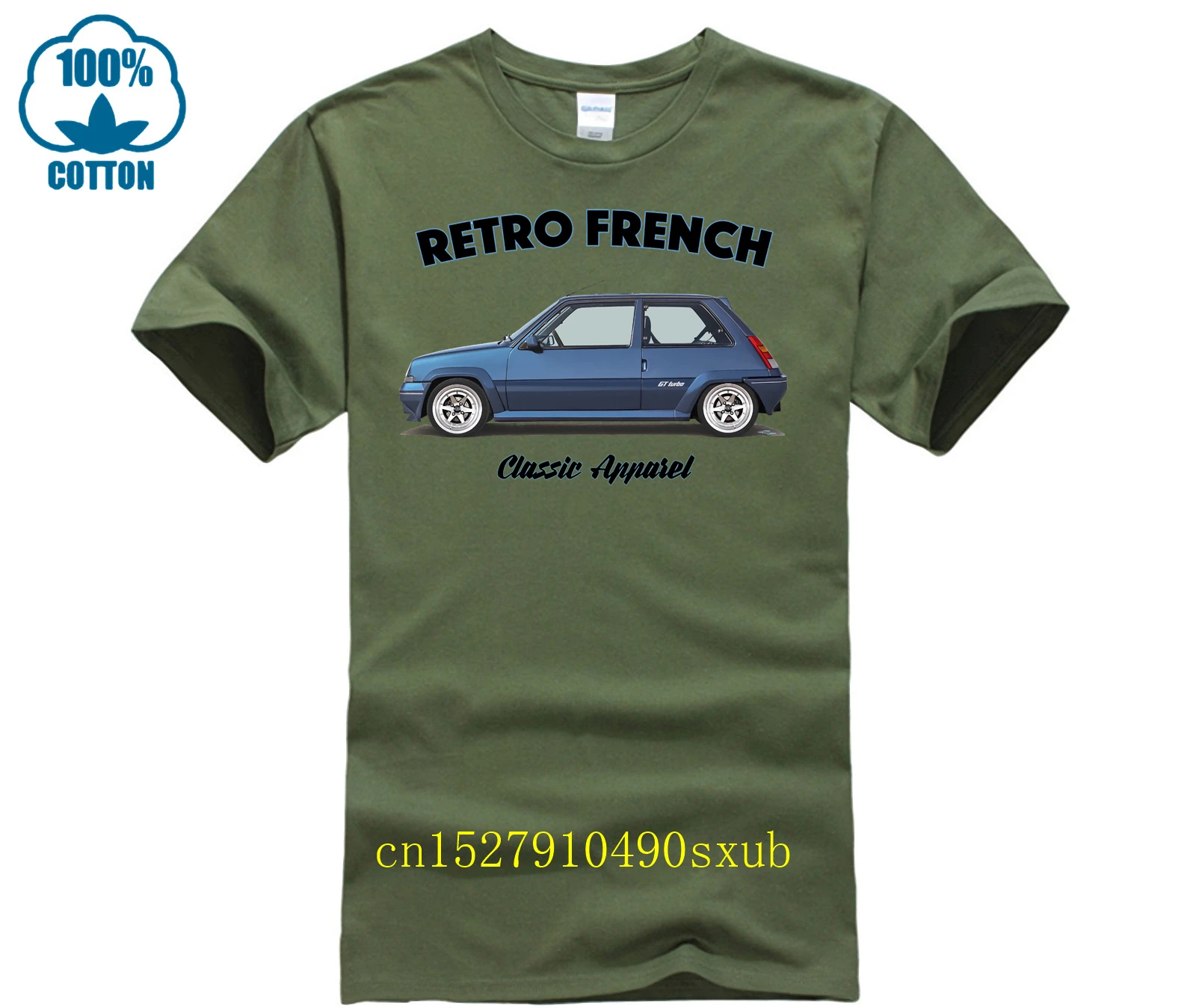 2024 Hot selling Super Fashion Renault 5 GT Turbo T-shirt. French retro. Automotive Classic Custom T-shirt