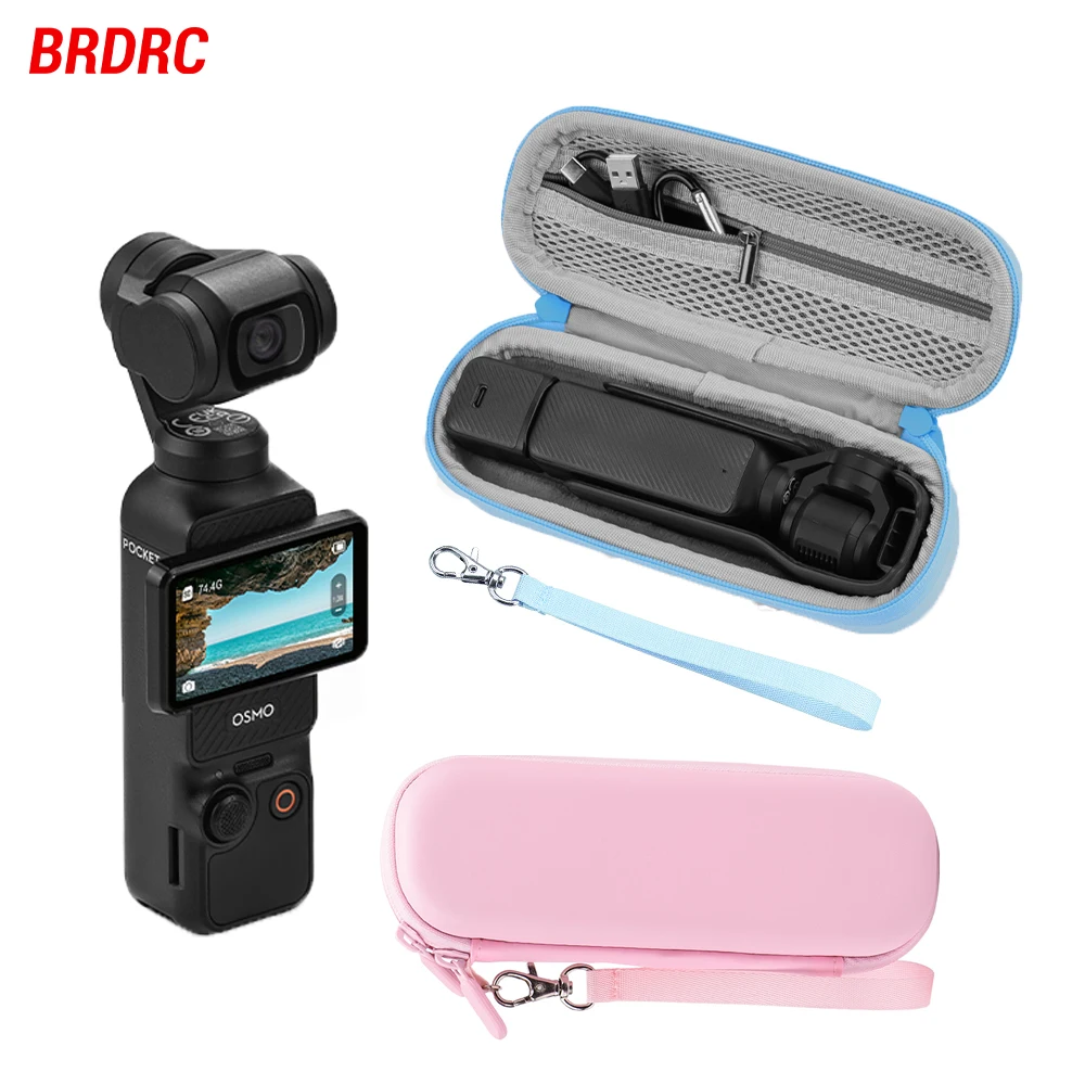 

BRDRC Carrying Case for DJI Osmo Pocket 3 Storage Bag Body Handbag Scratch Proof Suitcase with Carabiner Camera Accessories