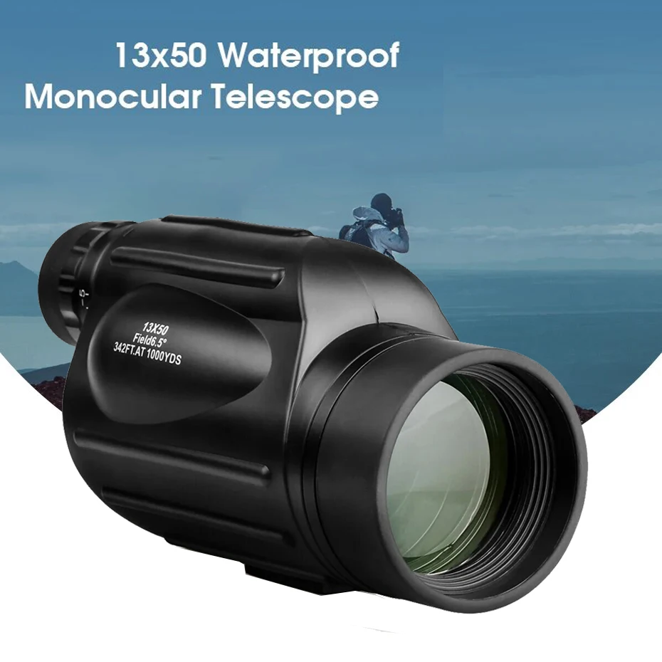 

Мощный военный бинокль 13X50 с HD-зумом, портативный профессиональный телескоп-монокуляр для наблюдения на больших расстояниях, для охоты и кемпинга в условиях низкой освещенности