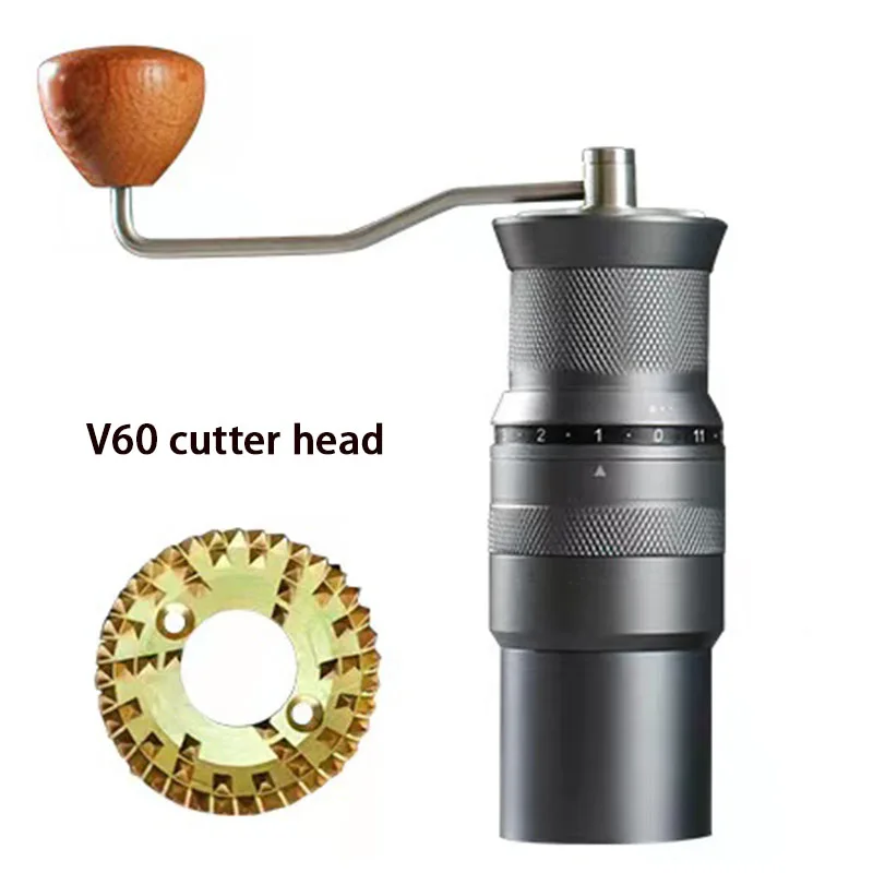 PUTO aluminium Burr Grinder ręczny młynek do kawy ze stali nierdzewnej regulowany młynek do mielenia ziaren kawy Mini Bean frezowanie