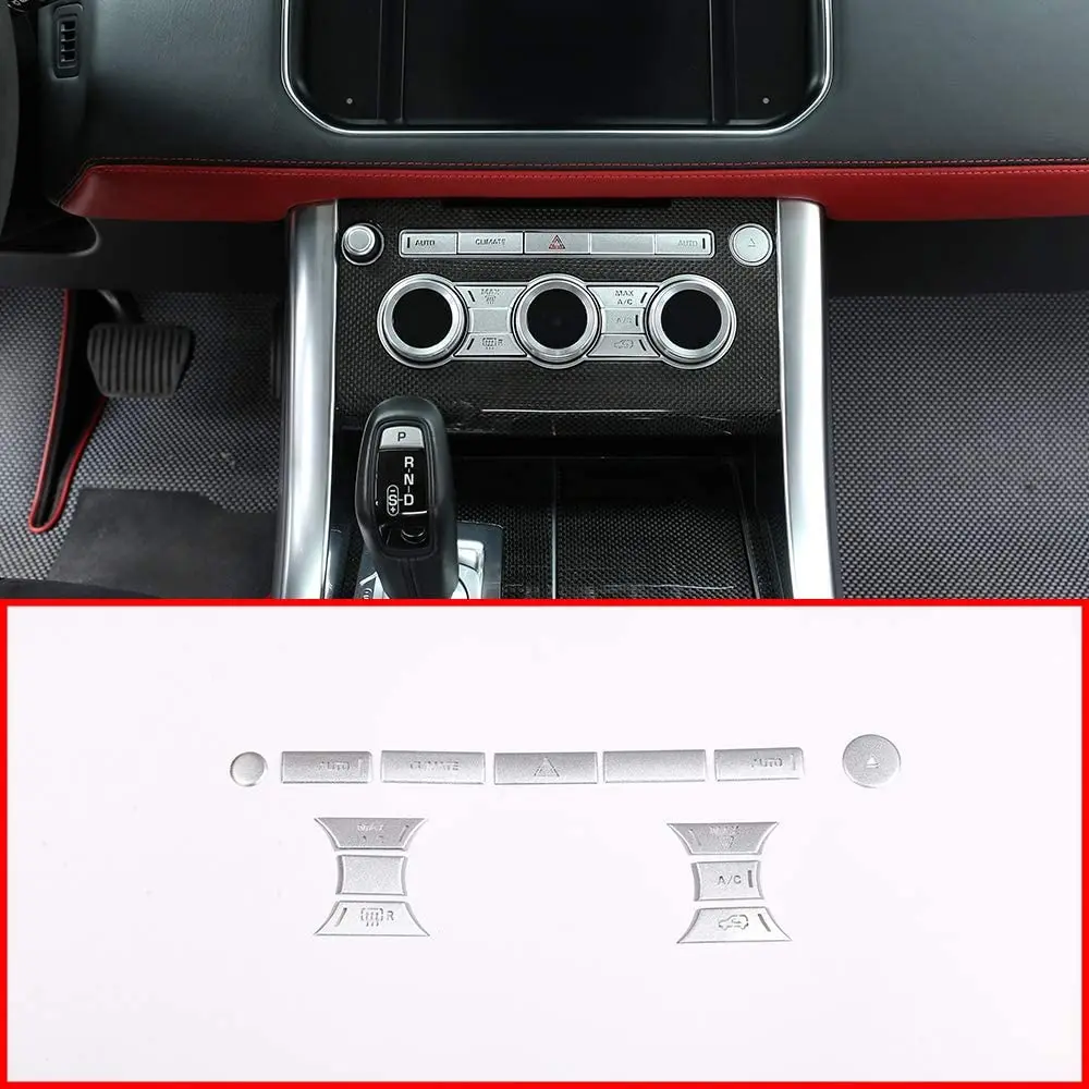 

13pcs For Range Rover Sport 2014-2017 For Range Rover Vogue 2013-2017 Car Air Conditioner Button Patch Trim Accessories