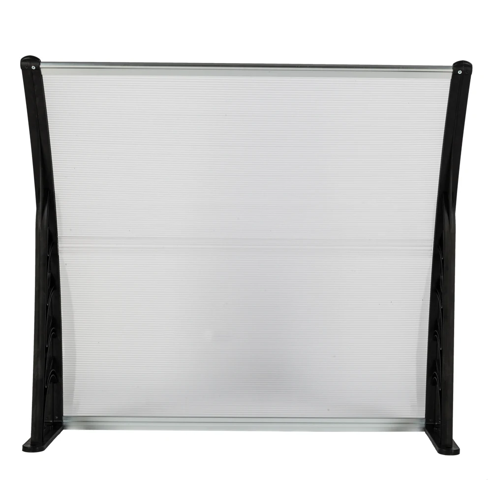 Aleros negros para puerta y ventana, cubierta para lluvia, aplicación doméstica, HT-100 x 96cm