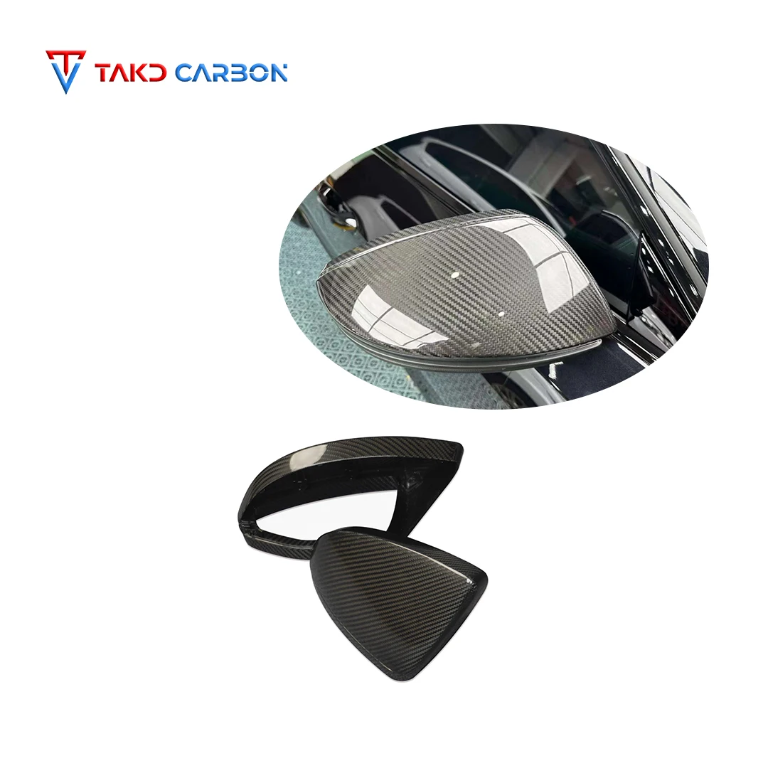 100% Dry Carbon Weave in Glossy Finish Perfect Fitment Aerodynamic Side Mirror Housing Cover For AUDI A6 A7 S7 C8