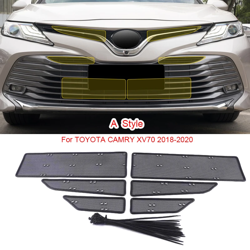 

Car Insect Screening Mesh Front Grille Insert Net Styling Stainless Steel For Toyota Camry XV70 2018-2025 Auto Accessories