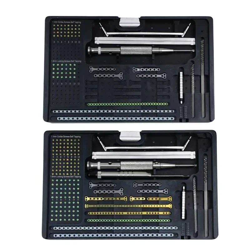 

GREATLH 1.1 1.6mm ALPS Mini Titanium Locking Plate System Locking Plate Tools Kit Orthopedics Veterinary Instrument