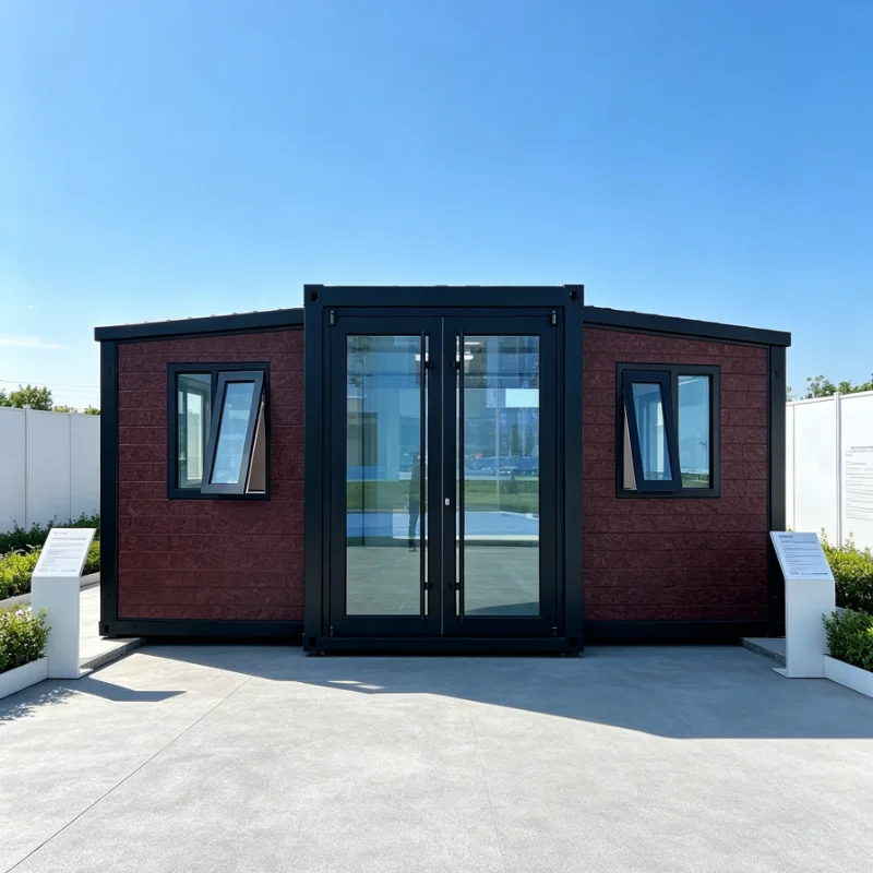 Customized Container House 20ft Foldable Prefab Office with Toilet for Construction Site and Labor Camp