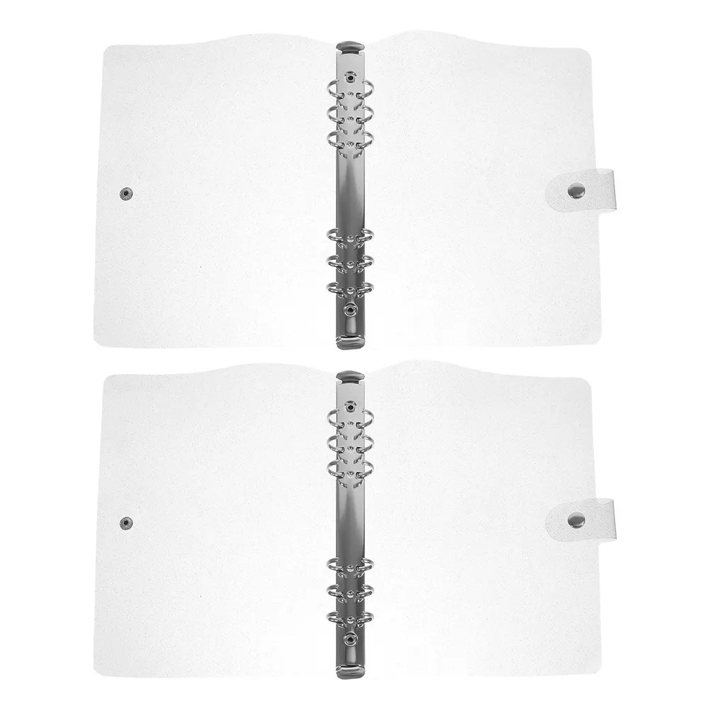 

2 шт. обложки для блокнотов из ПВХ, высокопрочные, с шестью кольцами, для персональных планировщиков и скрапбукинга