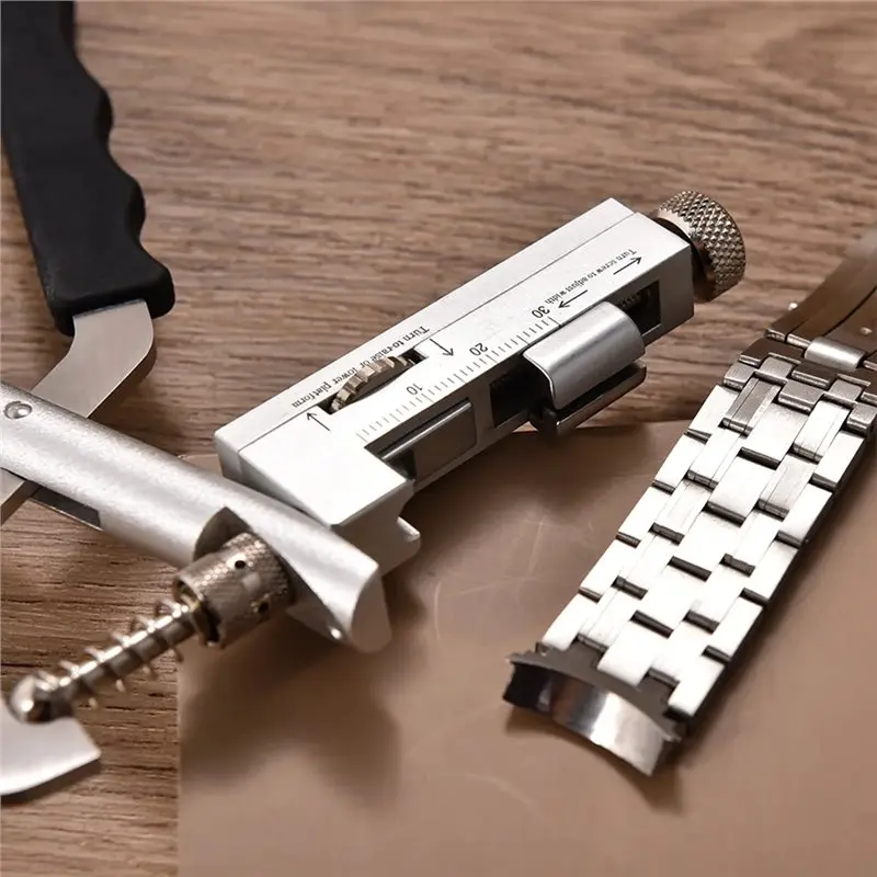 BAAR-Regolazione Perni di Collegamento di Rimozione del Cinturino Dell'orologio Set di Riparazione del Cinturino Dell'orologio Rimuovere Il Braccialetto Spille Pinza Puncher Kit di Riparazione Strumento