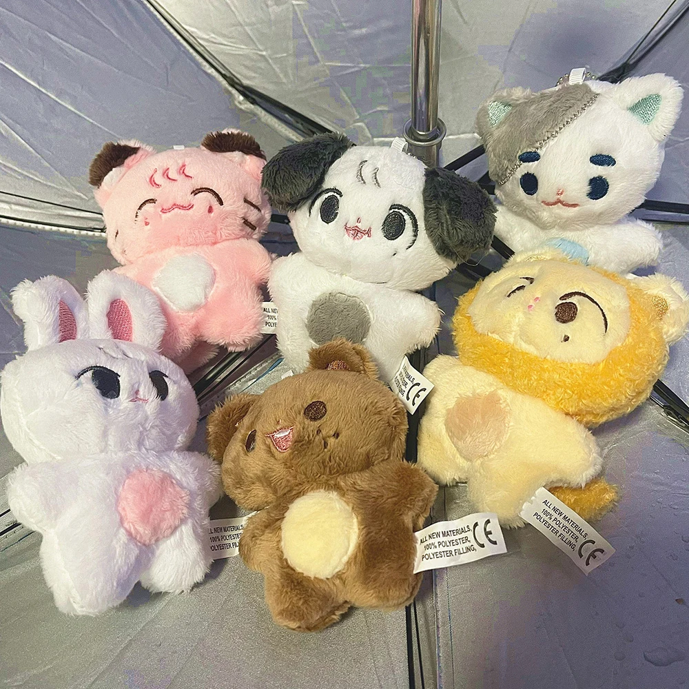 

10CM KPOP Taeyong Haechan Cartoon Animals Plush Doll Keyring Jungwoo Jaehyun Cute Stuffed Toy Keychains Bag Decor Fans Gift