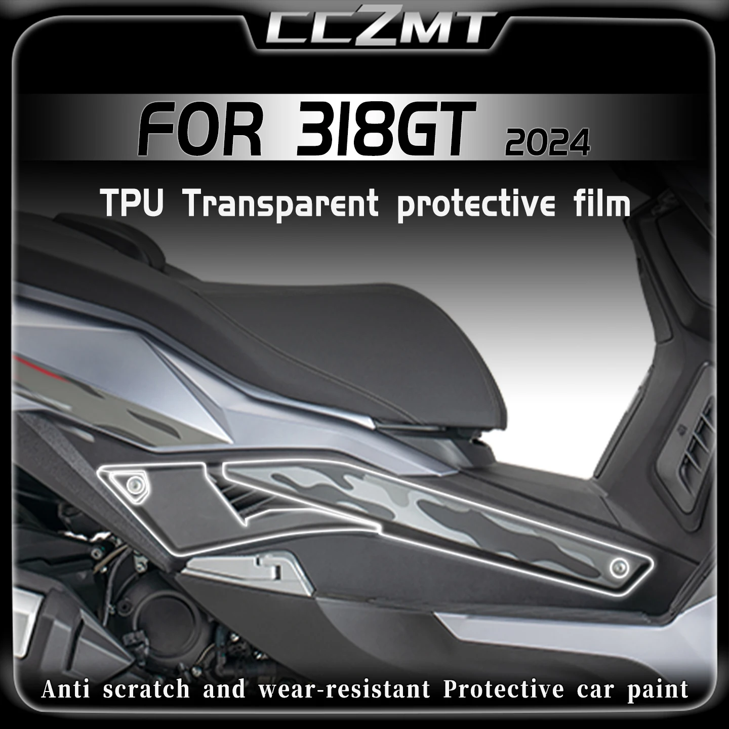 

For ARIIC 318GT 318gt 2024 Invisible Car Cover Film Motorcycle Body Protection Stickers On Both Sides Modified Accessories