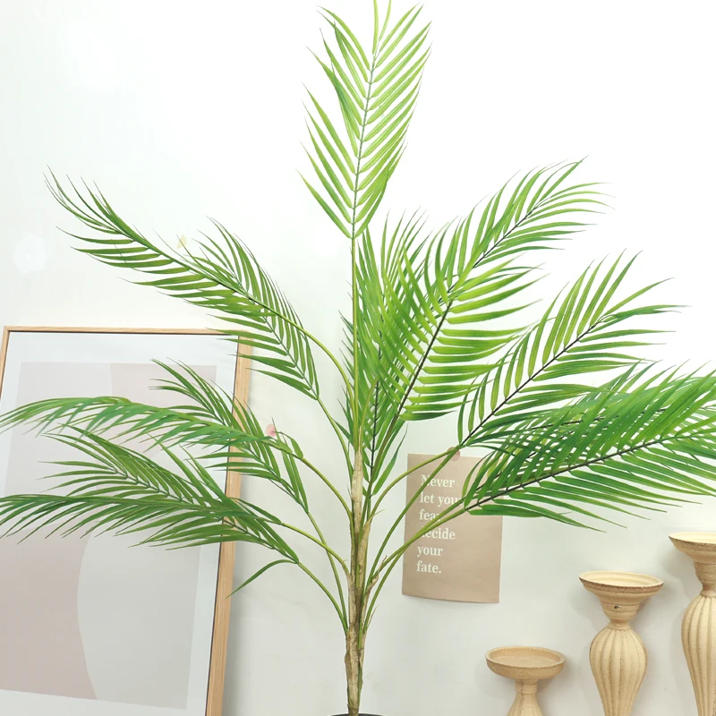 Artificial Eucalyptus Palm Leaves Plants Bunch Plastic Leaf Green Stems Wedding Home Garden Faux Branch Fake Flowers Decor Leaf