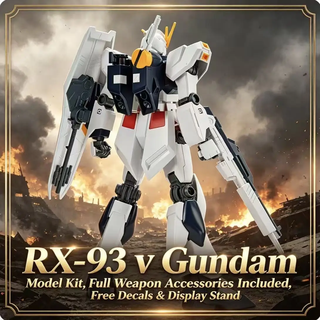 93HG 1/144 ENTRY GRADE RX-93 V Gundam Model Kit Action Figure EG Strike Gunpla Building Kit Anime Figures Toys Boy Gift