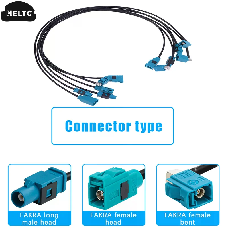 1PC Fakra Z Male To Fakra Z Female 90 Degree Jack Car Navigation GPS Antenna Adapter Extension Cable RG174 RF Coaxial Pigtail