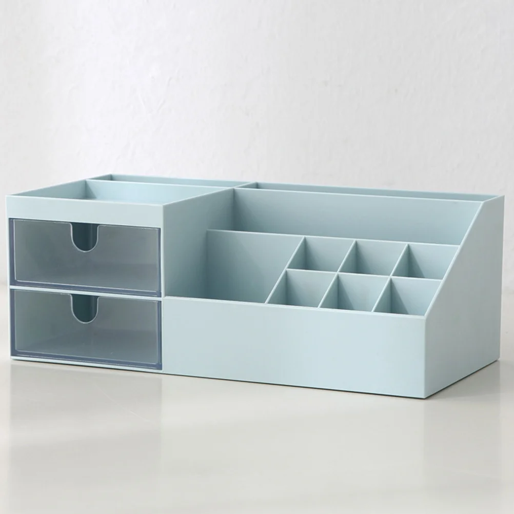 

Desktop Makeup Brush Storage Box Multifunctional Pen Holder Organizer Stationery Holder Desk Compartment Box for Home