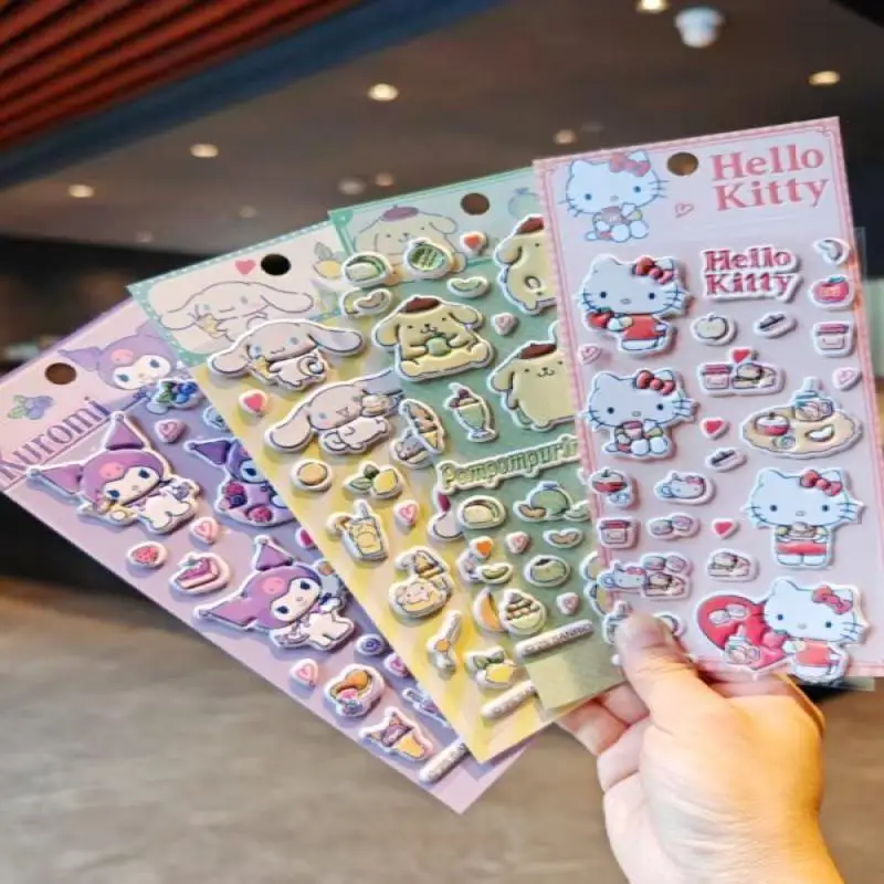 

Sanrio с большими ушами собаками Куроми пудинг собака 3D наклейки с пузырьками милые мультяшные девушки справочники чашки для воды справочники наклейки