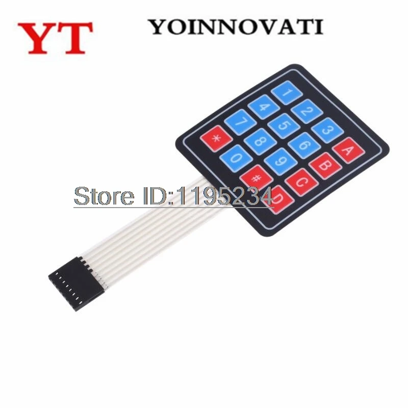 

100pcs 16 Key 4 x 4 Membrane Switch Keypad 4x4 4*4 Matrix Array Matrix keyboard