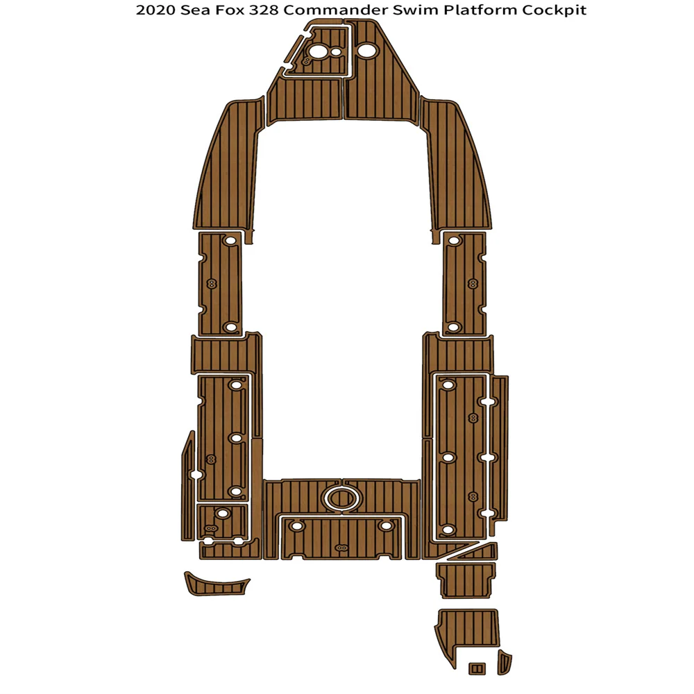 

2020 Sea Fox 328 Commander Swim Platform Cockpit Pad Boat EVA Foam Teak Floor Mat SeaDek MarineMat Gatorstep Style Self Adhesive