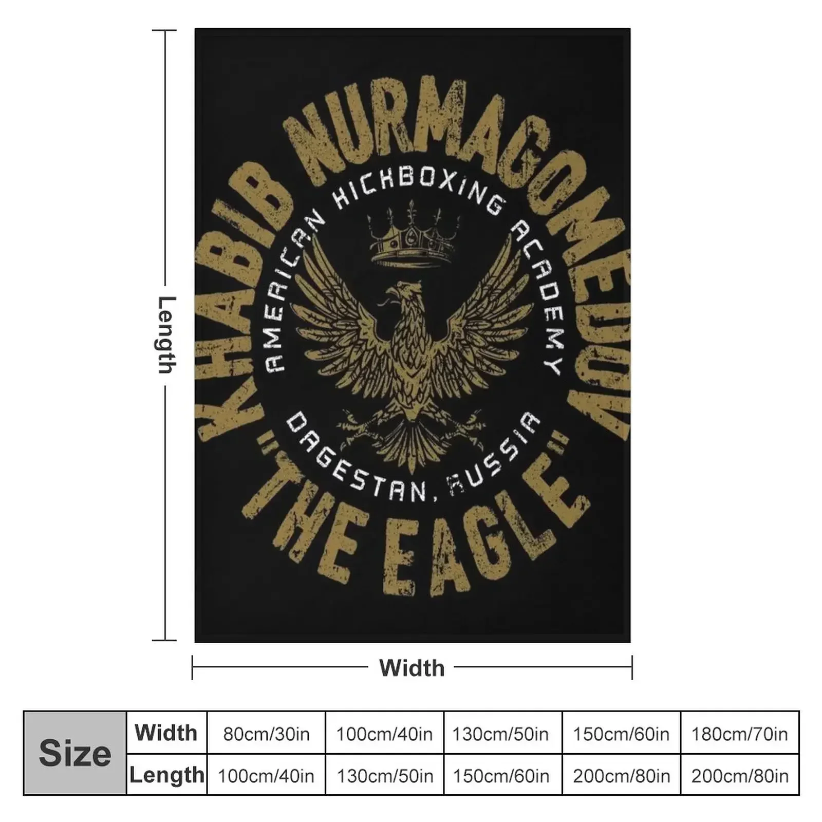 The Eagle - Khabib Nurmagomedov (Champion Variant) Throw Blanket Furrys Custom christmas gifts Blankets