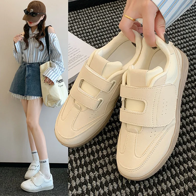

Spring Women's Shoes Versatile Niche Comfortable Simple Velcro German Training Shoes College Style Sports Casual Shoes