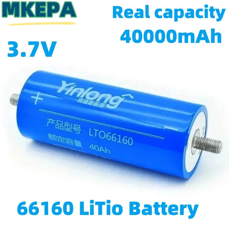 

66160 2.3V 40Ah 100% Original Real Capacity Yinlong Lithium Titanate LTO Battery Cell for Car Audio Solar Energy Syste