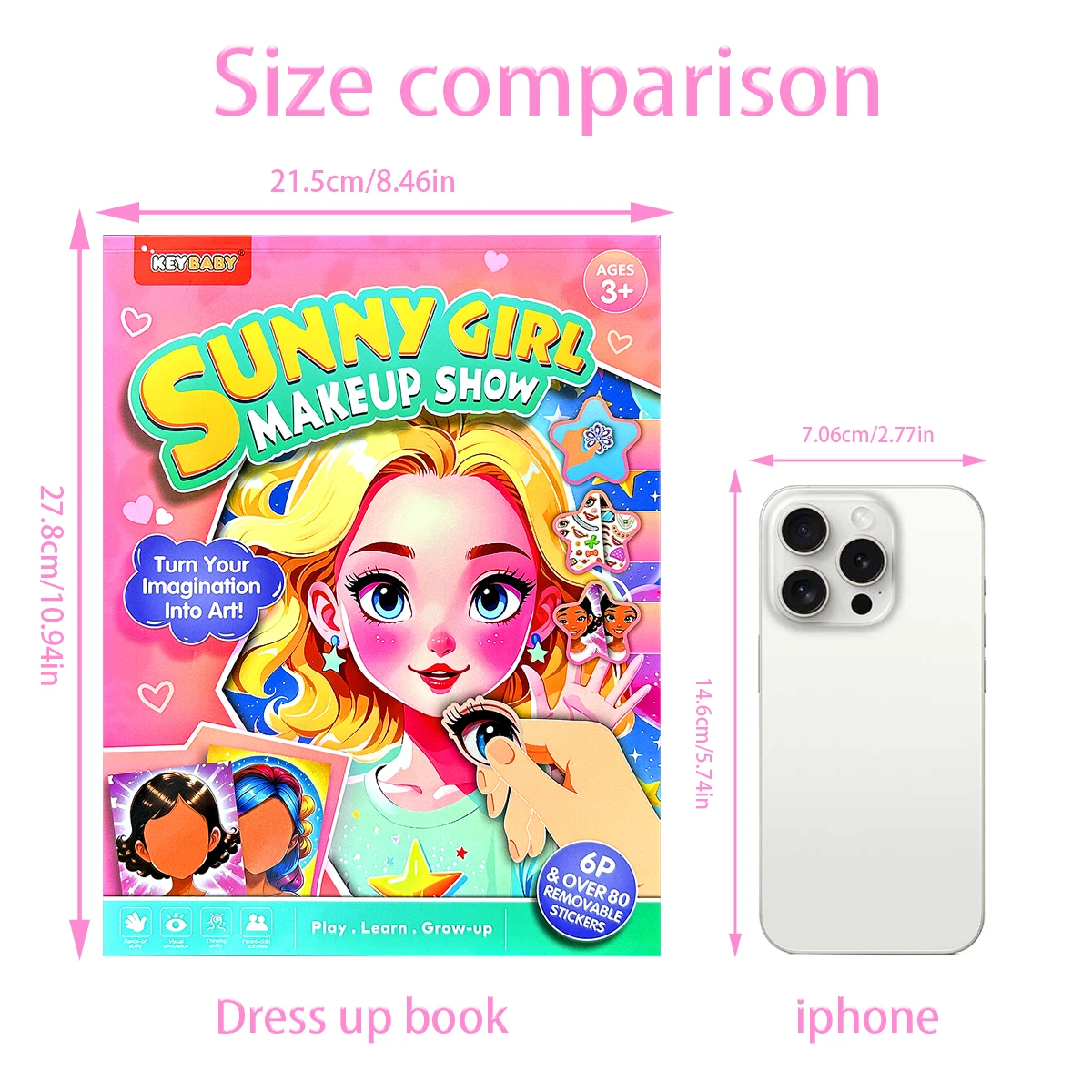 English Version Children's Fun Makeup Game Book, Creative Interactive Puzzle Book For Early Education
