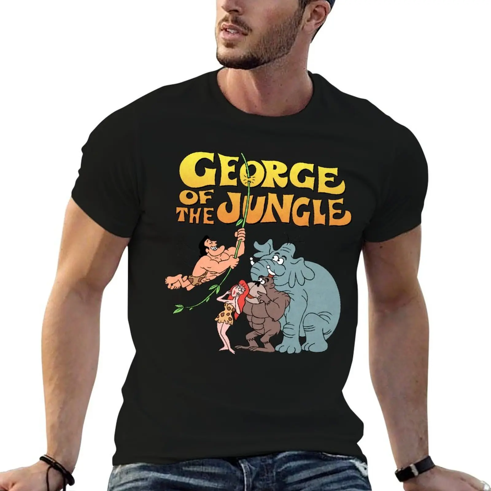 

Tribute to Jay Ward George of the Jungle Characters T-Shirt cotton tshirt 100% man t shirts high quality luxury brand T-Shirt