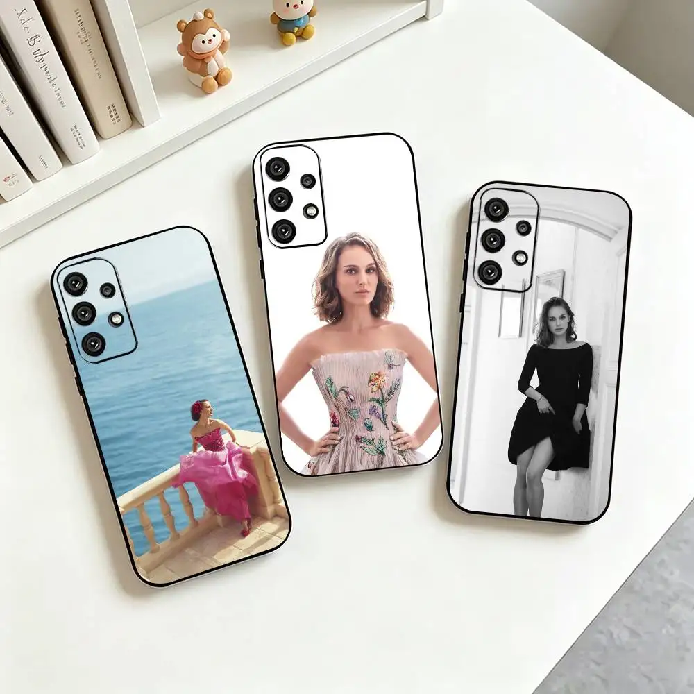 N-Natalie Portman Movie Star Print Phone Case Black Silicone Soft For Samsung S25,S24,S21,S22,S23,S30,Ultra,S20,Plus,Fe,Lite