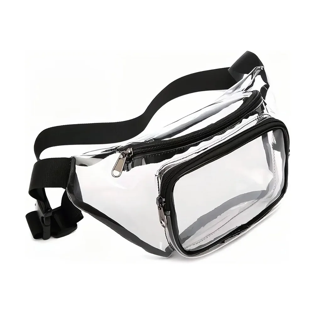NEW Transparent Clear Fanny Pack Stadium Approved PVC Sports Waist Bag Waterproof Large Capacity Jogging Pouch Travel - view 2