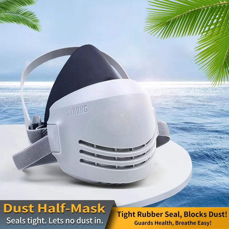 Dust Half Mask｜KN95 Filter Cotton + Rubber Seal｜Half Face Dust Mask for Healthy Breathing