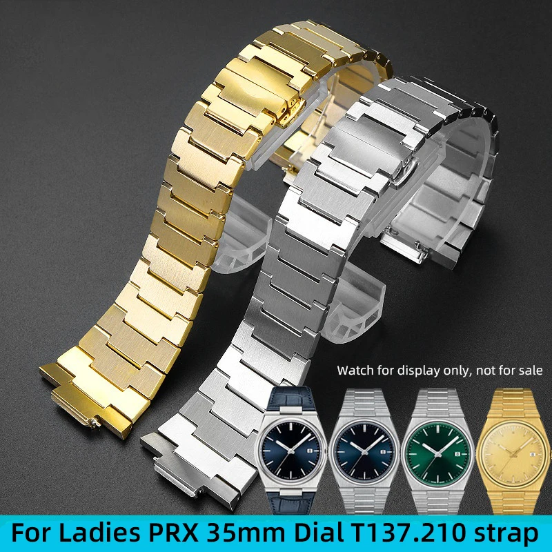 

T137210 Stainless Steel Strap Bracelet For Tissot Ladies PRX 35mm Dial T137 Strap 1853 T-CLASS Quick Release Watchband T137.210