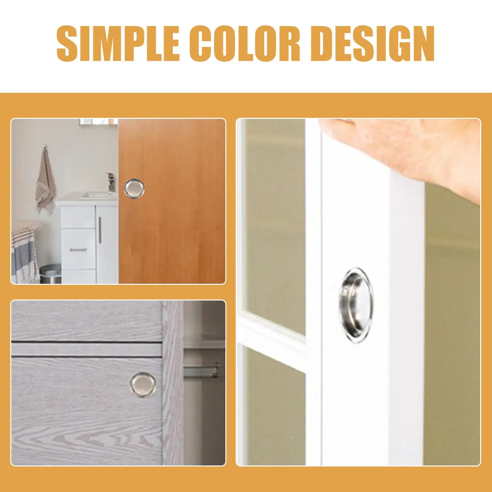 2Pcs Barn Door Handle Steel Sliding Door Finger Pull Sturdy Garage Shed Cabinet Closet Gate Hardware Modern Design