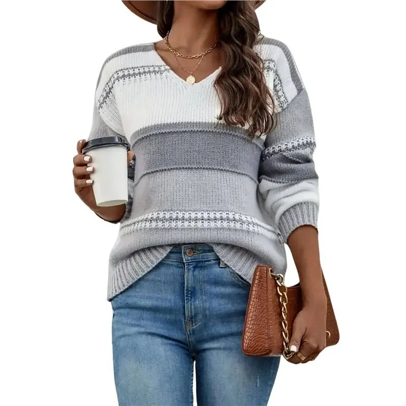 

CYL-Female Sweaters Long Sleeve Tops Hollow Out Crochet Dressy Casual Outfits