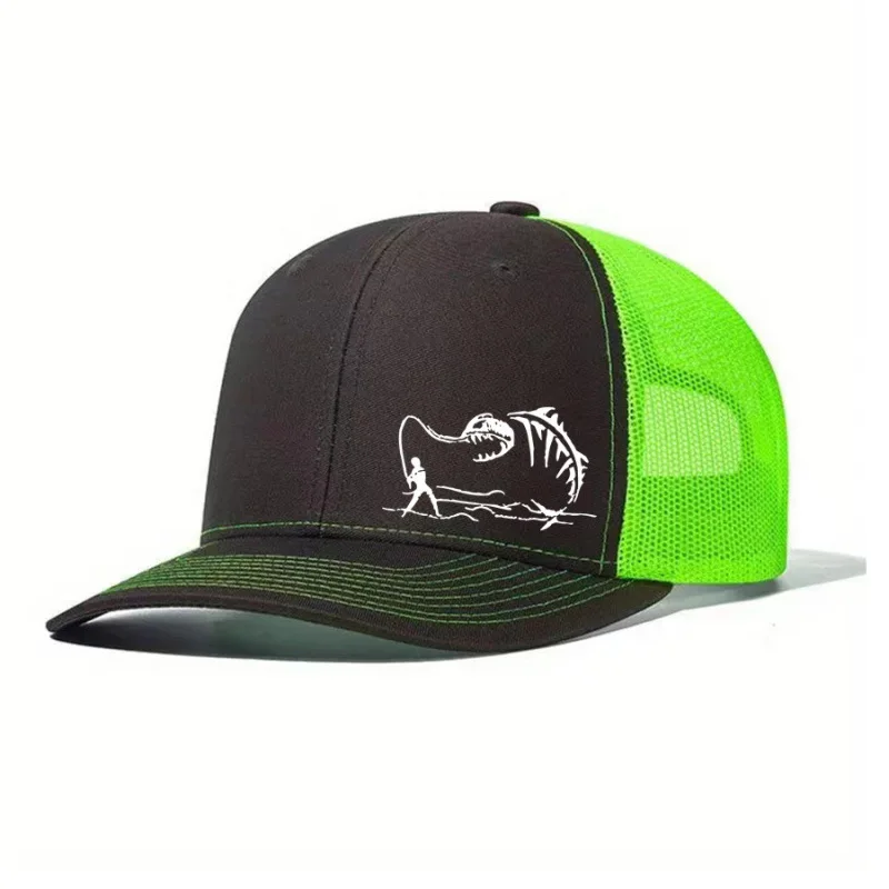 New Fashion Richardson Micro Curved Trucker Cap Fishing PrintedSummer Mesh Breathable Baseball Caps Outdoor Gorras Hombre