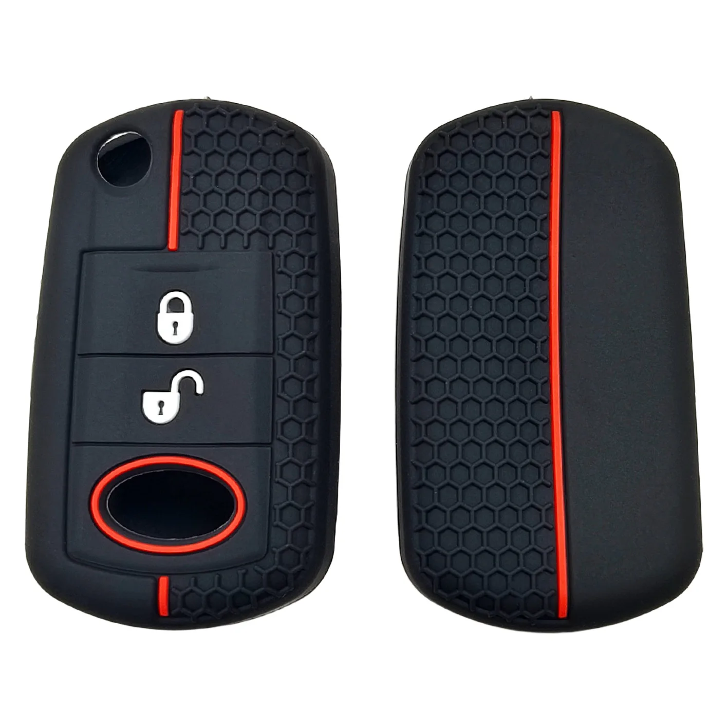 For Land Rover Discovery 3 Discovery 4 Range Rover Sport Folding 2-Button Honeycomb Pattern Automotive Silicone Keycase