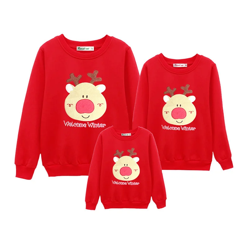 New Christmas Clothes Family Matching Clothes 100%Cotton T-shirt Mother Father Baby Clothes Family Outfits Family Clothes CE120