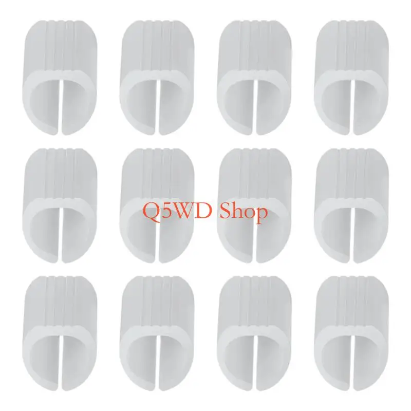 Q5WD U Chair Antislip Protectors 12Pcs Nonslip Plastic Floor Guards for Rolling Carts Office Furniture Legs