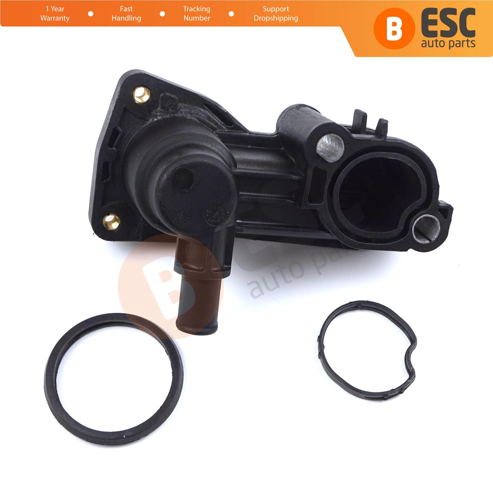 ESC Auto Parts ESP765 Coolant Thermostat Housing 2S4Q9K478AD, 1198060 for Ford Focus Connect Mondeo C-Max Ship From Turkey