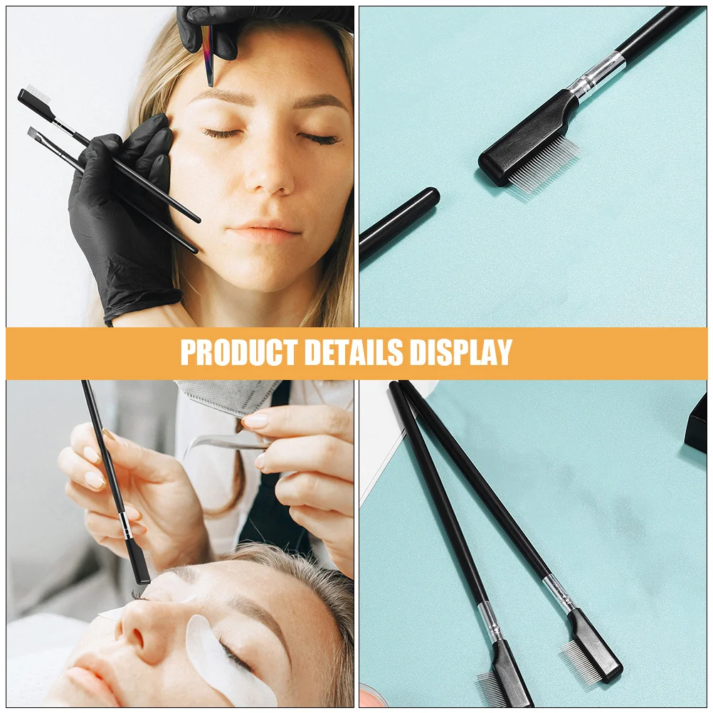 4 pezzi pettine per ciglia metallo acciaio inossidabile spazzola per toelettatura ciglia strumento separatore ciglia trucco spazzola per occhi pettine per pulizia