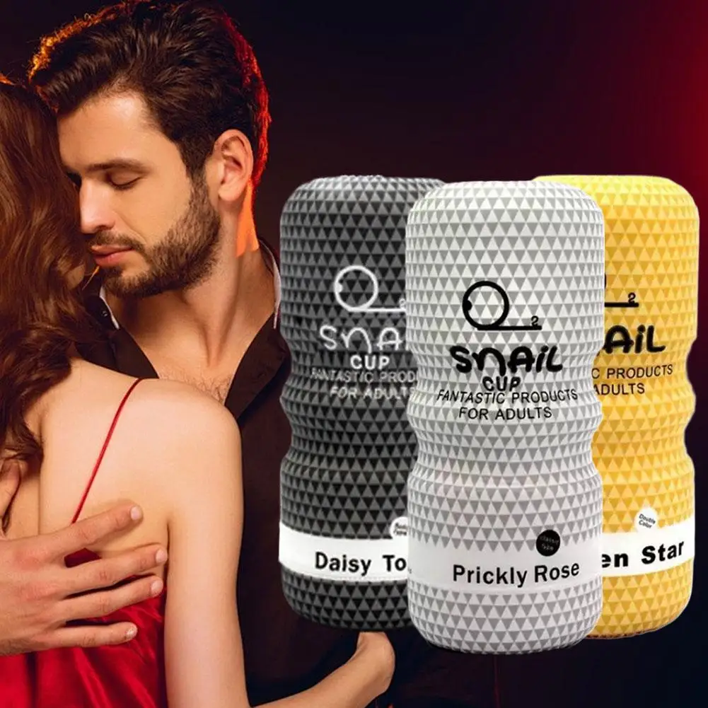 Snail Cup Masturbation Cup Male Masturbator Pocket Vagina Manual Penile Exercise Massager Sex Toys for Man L8Q1