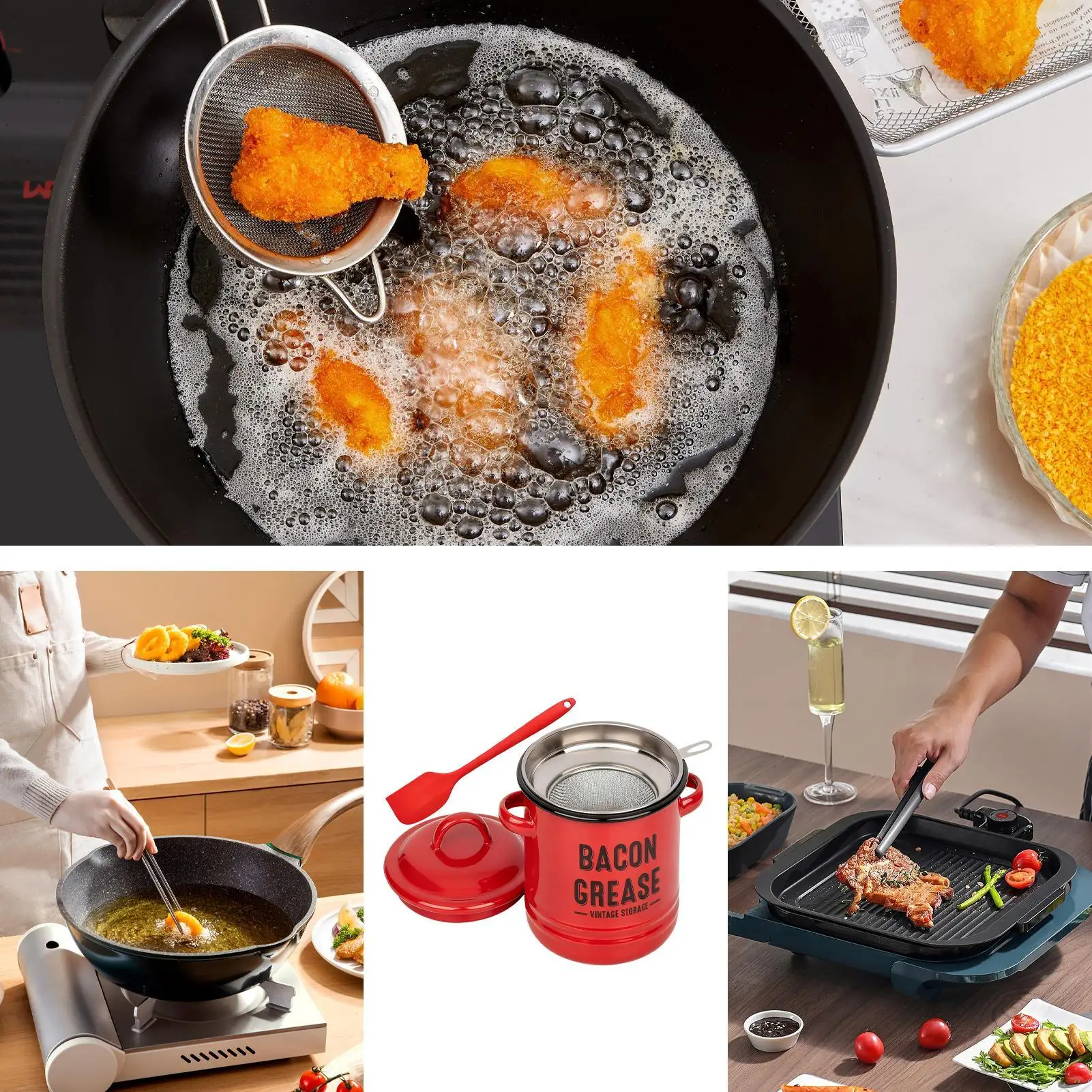 

Смазочная банка для кухни, многоразовая банка, шпатель для хранения масла, ситечко для смазки и контейнер для выпечки, обжарки, приготовления еды, праздник