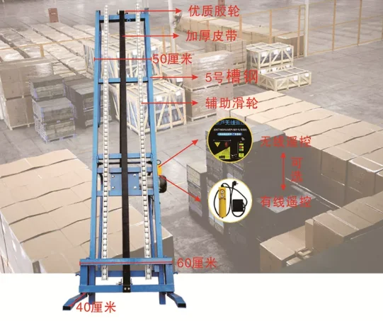 Loading and unloading workpieces Foldable loader 2nd floor elevator Glass elevator