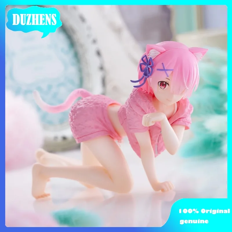 TAITO Original:Re:Zero RAM Cat home clothing VER.13CM PVC Action Figure Anime Figure Model Toys Figure Collection Doll Gift