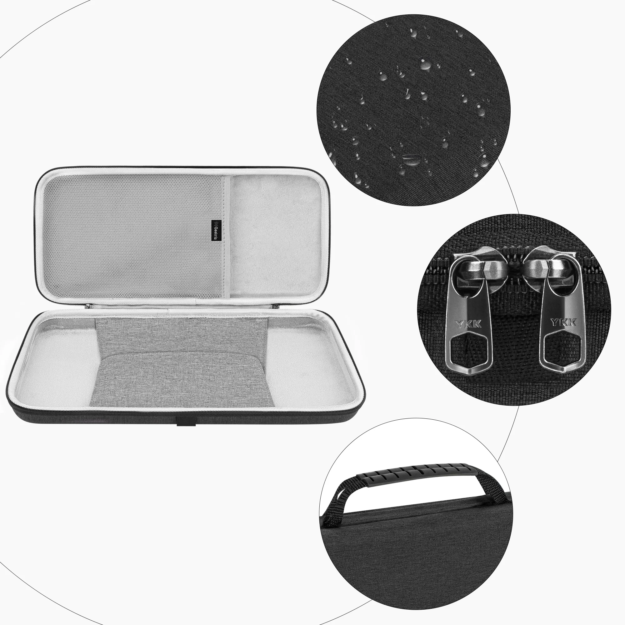 Geekria Low Profile TKL Keyboard Case, Compatible with Razer BlackWidow V4 Low Profile TKL, Redragon K621