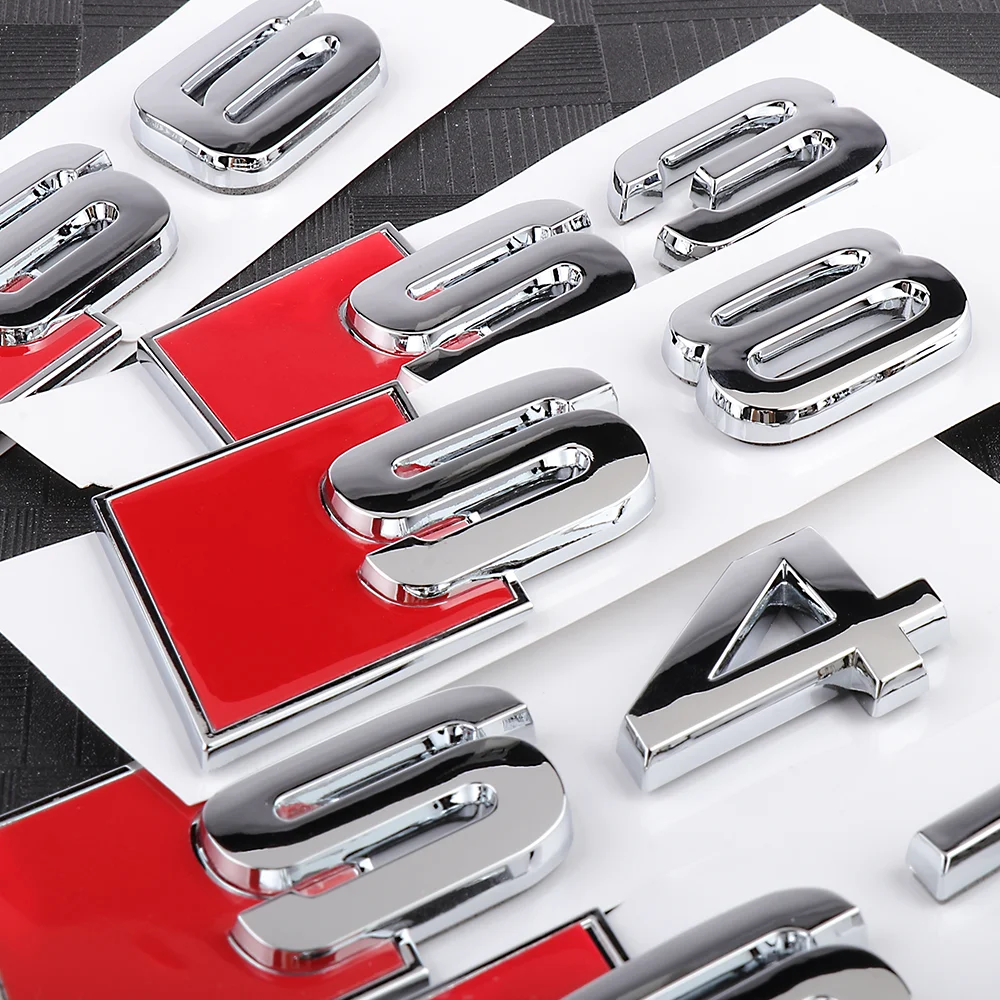 Für Audi A4 B8 B6 B9 B7 A3 8P 8V 8L A6 C7 C6 C5 Karosserie Heckklappe ABS-Emblem S3 S4 S5 S6 S7 S8 Aufkleber Dekor Zubehör – Detail 12