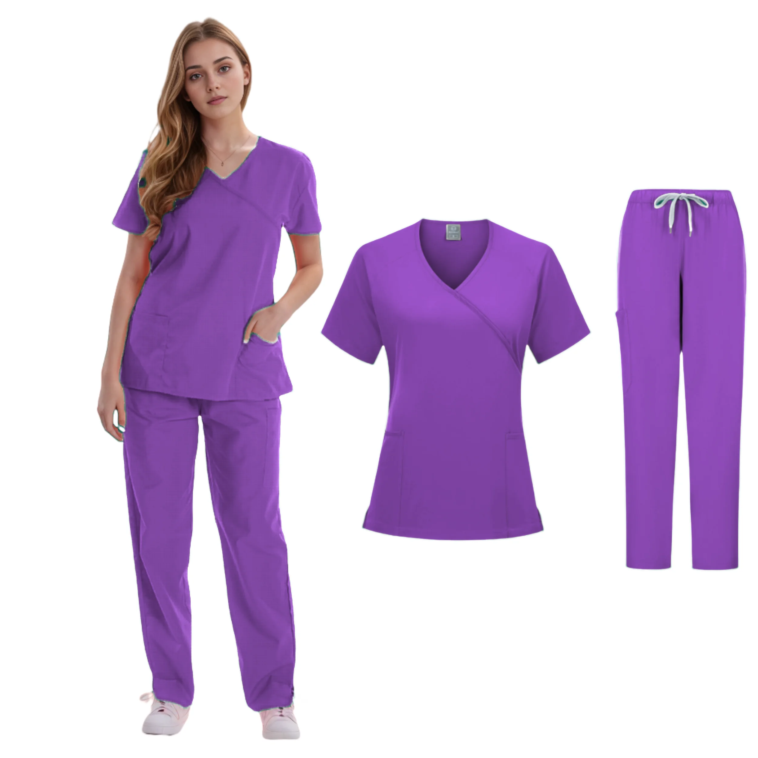 Uniformes Cliniques pour Femmes, Joggeurs Dentaires, GIslande Imbibé, Hôpital Médical, Ensembles de Vêtements de Travail Spa